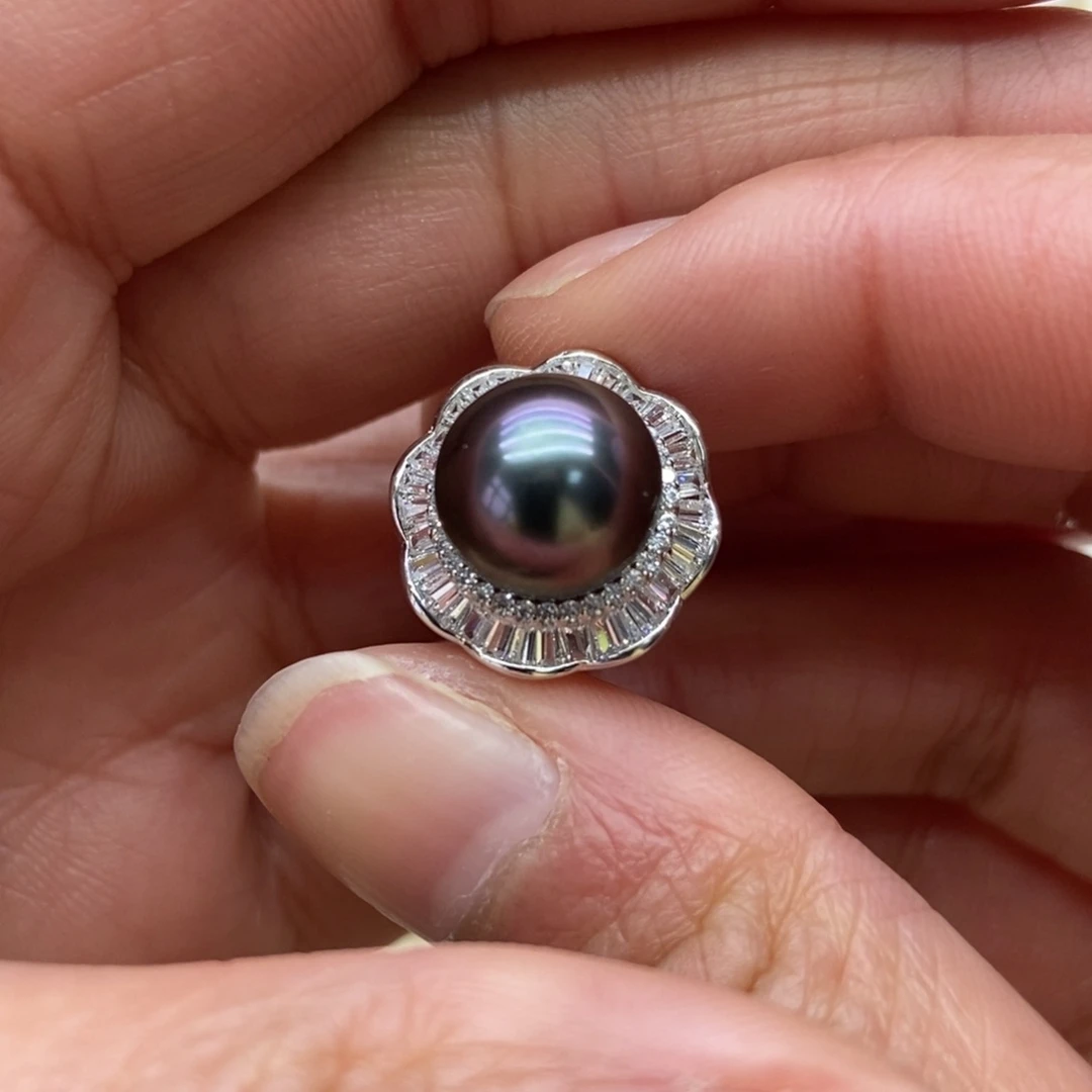 海水珍珠戒指银S925镶嵌