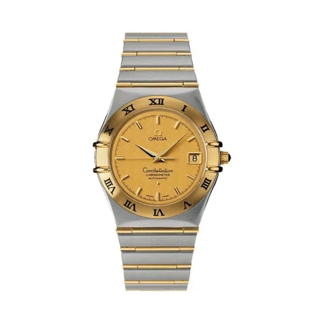 99新 Omega/欧米茄 星座/35.5m/经典黄金黄盘机械男款/原36800/单