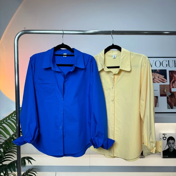 气质长袖纯色衬衫简约设计感时尚气质百搭衬衫