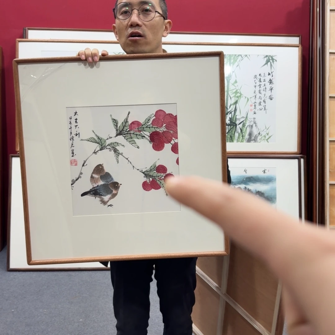 国画带框绘画60/60尺寸