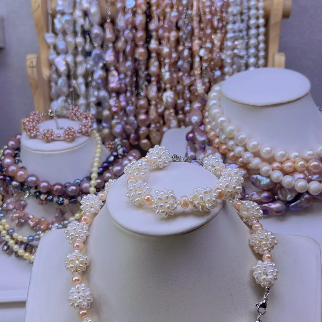 广***姐淡水珍珠手绳合金