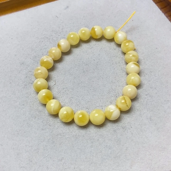 蜜蜡未镶嵌裸石手串