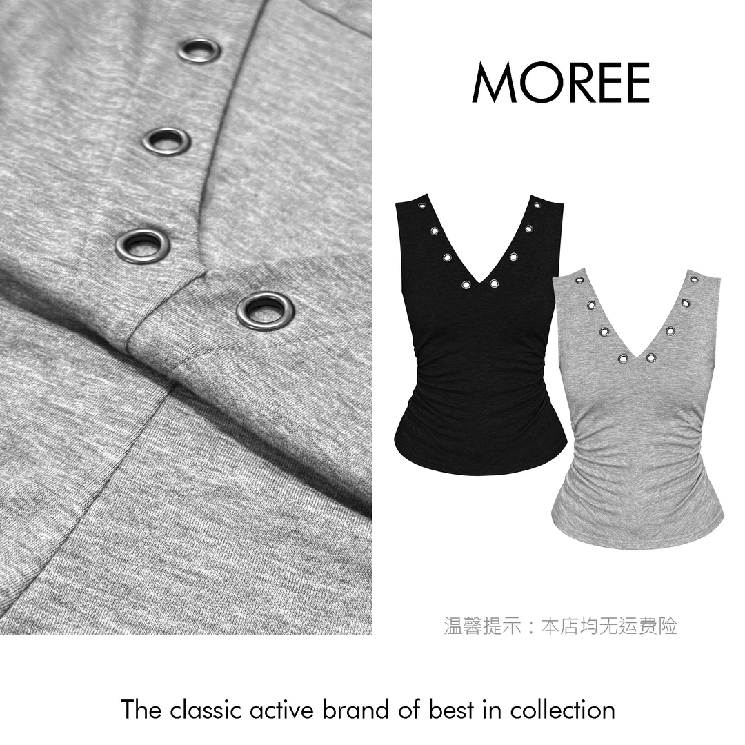 【MOREE】Contrôle买手店设计感背心上衣-Z6157