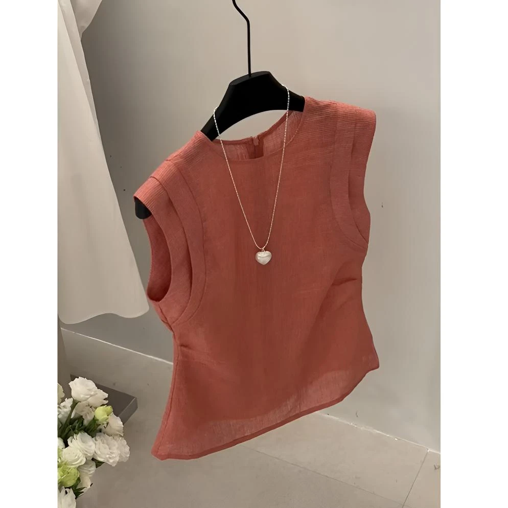 2025夏季新款时尚百搭圆领飞飞袖显瘦短袖t恤女宽松简约别致上衣