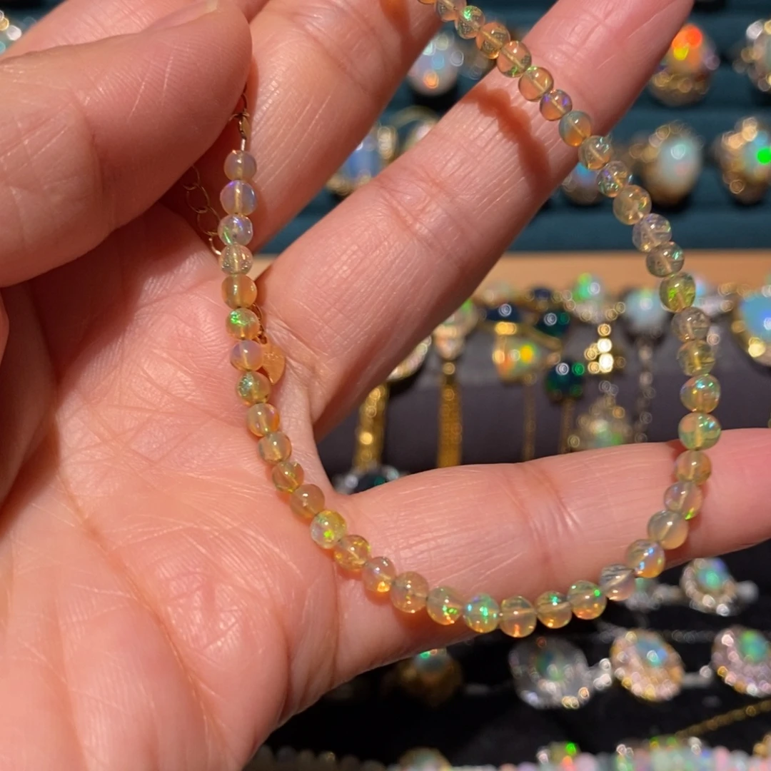 欧泊银S925镶嵌手链