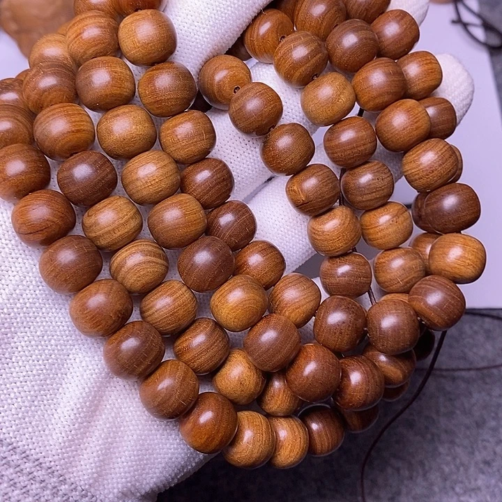 檀香木手串/手链老山檀香黑肉满纹10/11/108沉水瑕疵