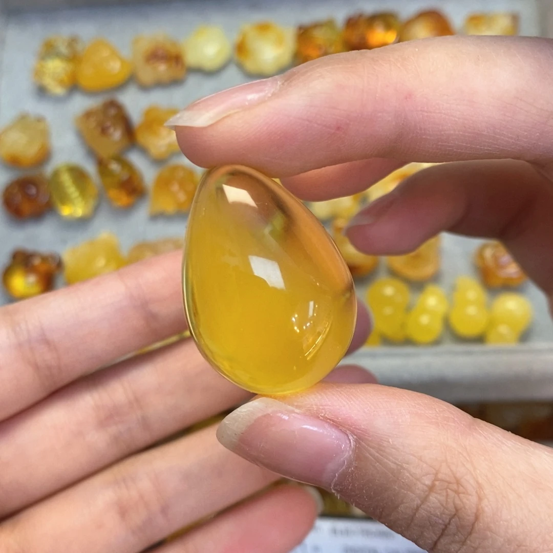 蜜蜡颈饰未镶嵌水滴