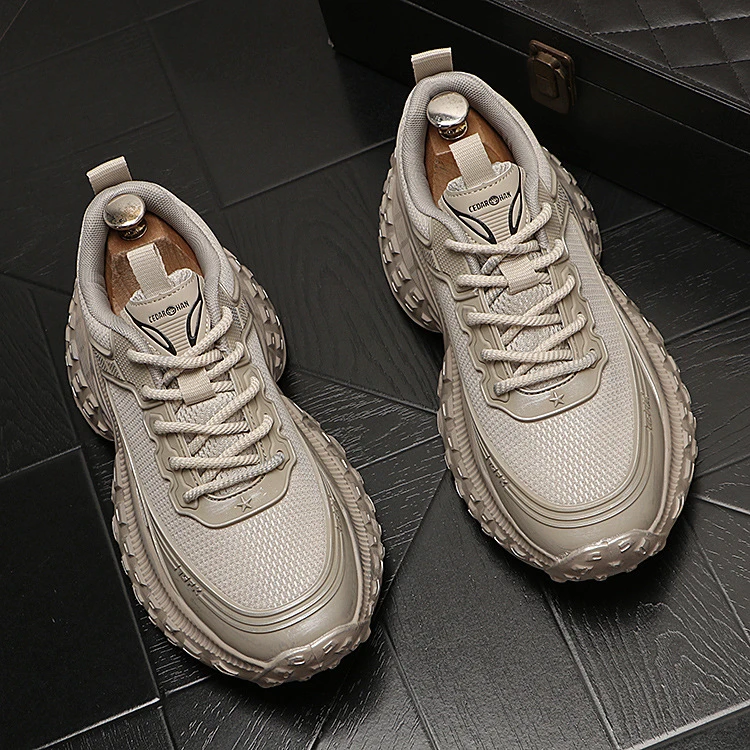 爱赫蒙老爹鞋春季2025年新款休闲鞋厚底增高运动鞋百搭透气网面鞋