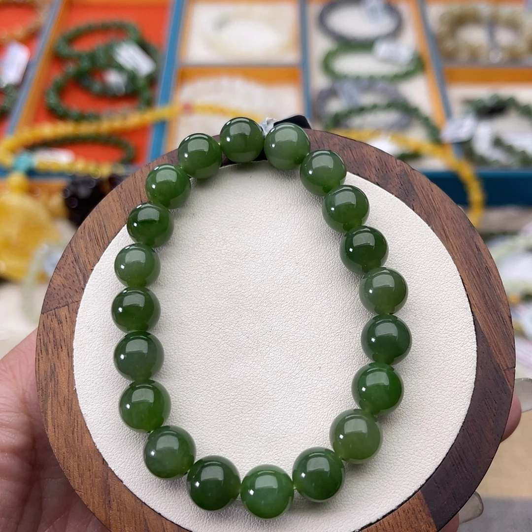 和田玉未镶嵌手串Z42卡9.5