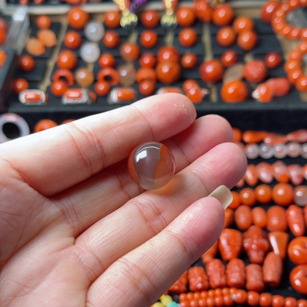 未镶嵌单珠17南红玛瑙