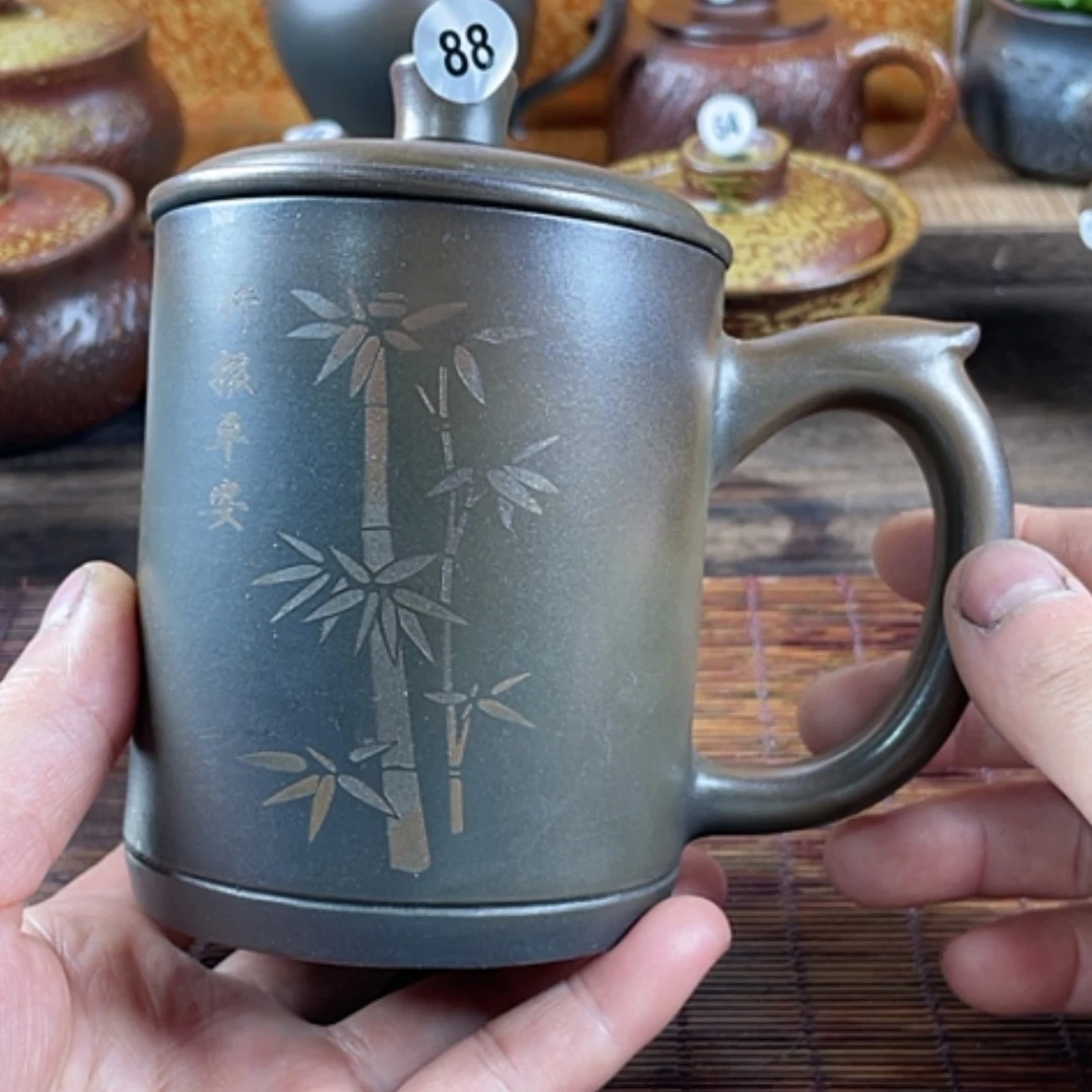 【闪购商品】柴烧盖杯400毫升左右微瑕