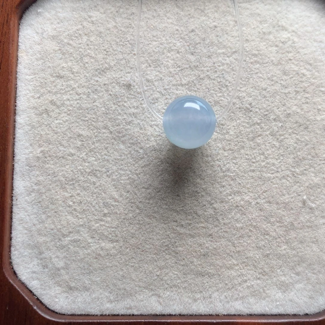 未镶嵌手链翡翠蓝底飘绿11.4mm