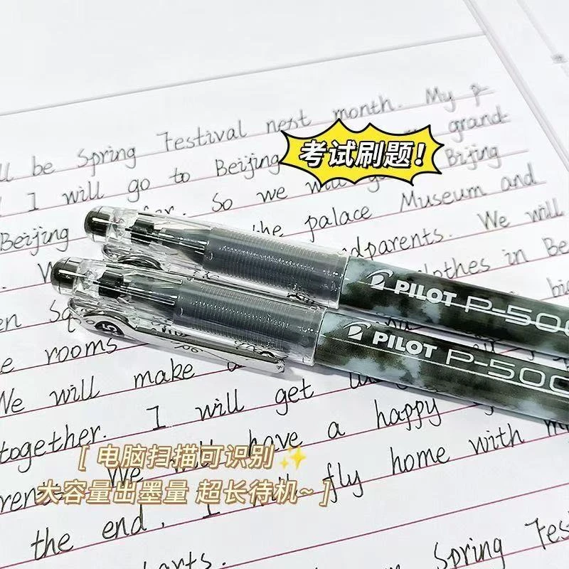 PILOT/百乐日本P500中性笔0.5mBL-P50直液针管水笔签字笔学生考试