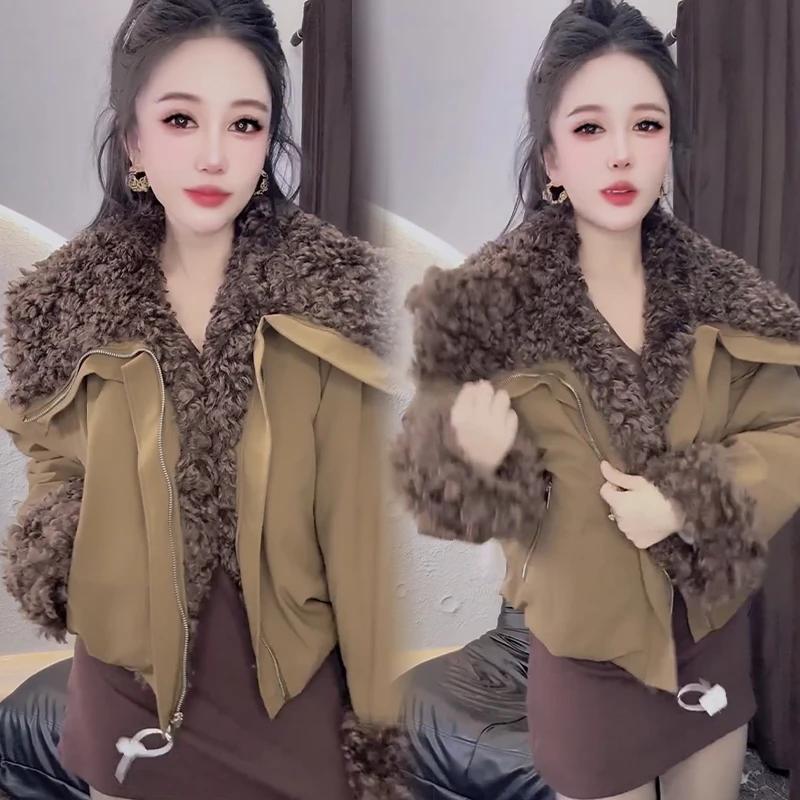 2025秋冬新款时尚显瘦气质网红高档洋气女高级百搭宽松大码外套潮