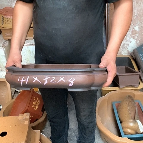 紫砂花盆手工艺品