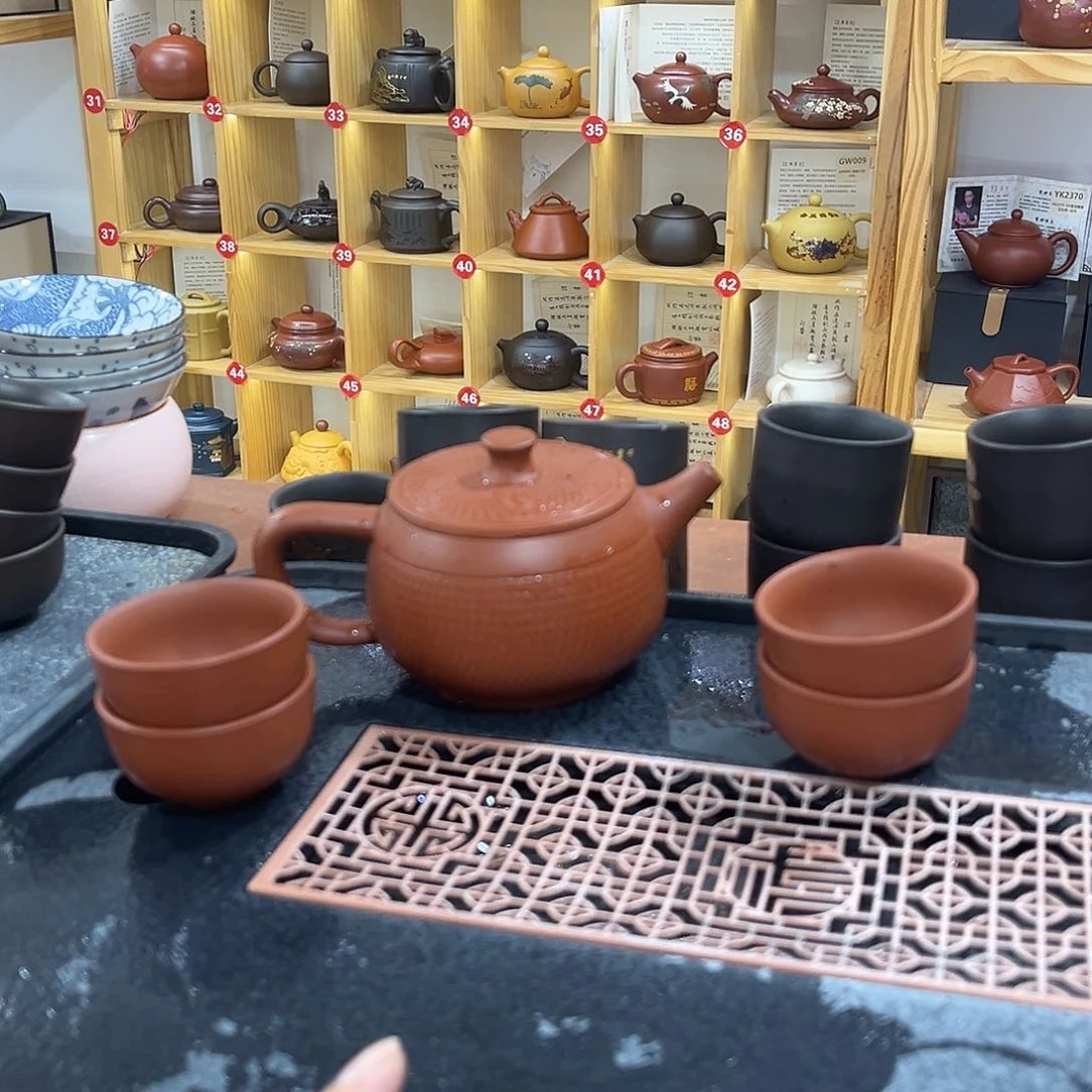 茶壶紫砂朱泥汉瓦单壶