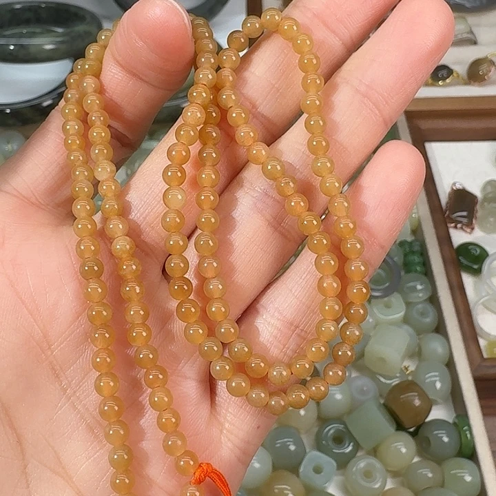 第****和田玉（糖玉）未镶嵌手链4mm