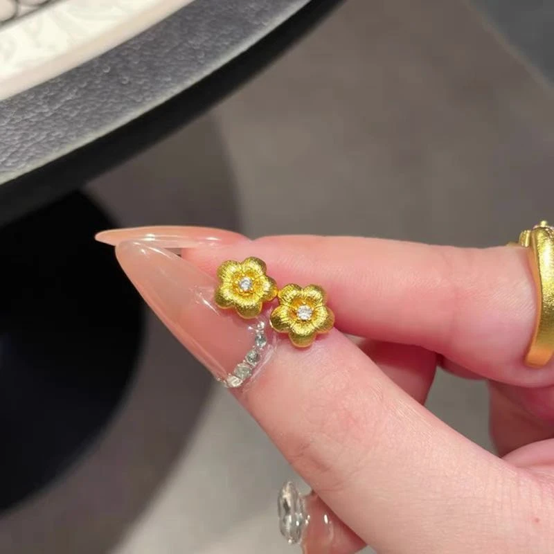 合金耳饰 桃花耳钉