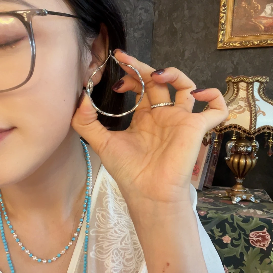 黄铜925银琉璃耳钉