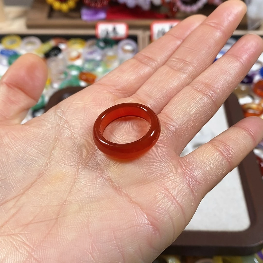 玛瑙/玉髓戒圈未镶嵌?**?