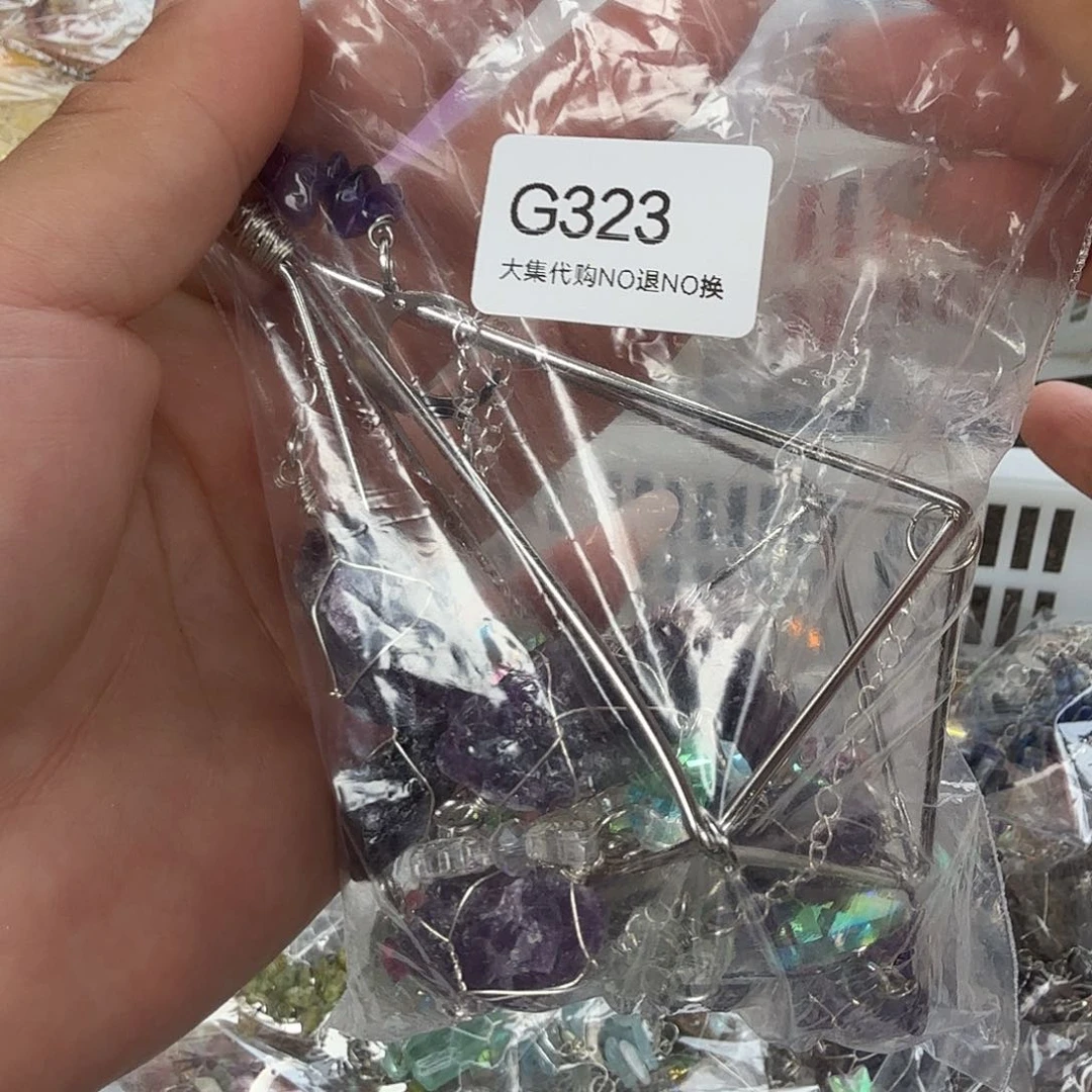 月***海未镶嵌颈饰绿水晶紫水晶