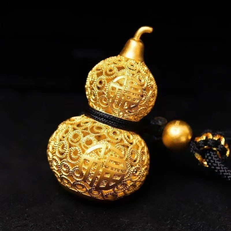 合金吊坠 2025中国风古法镂空福字葫芦吊坠平安福禄招财挂坠礼品