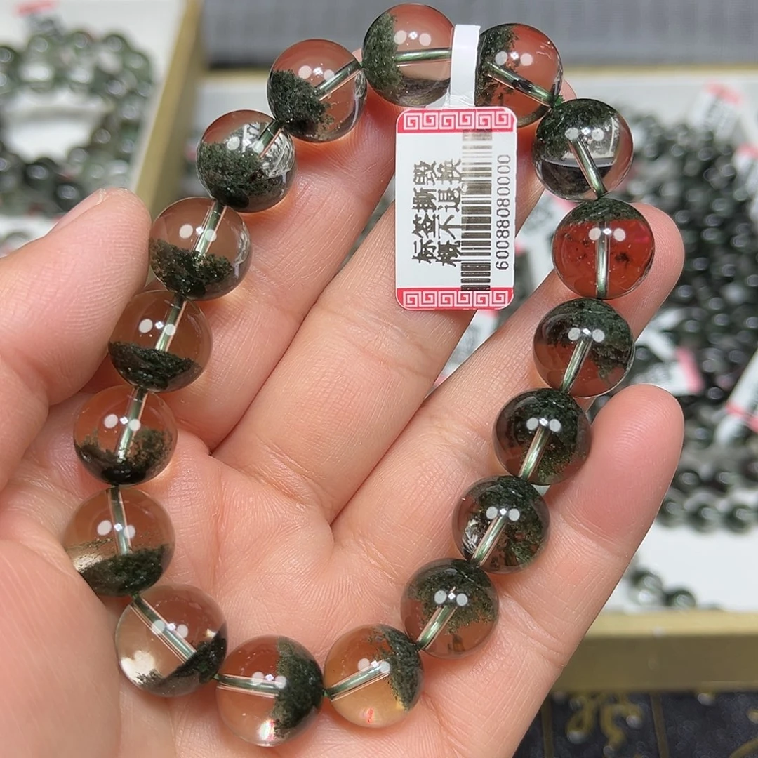 水晶未镶嵌手串绿幽灵手串