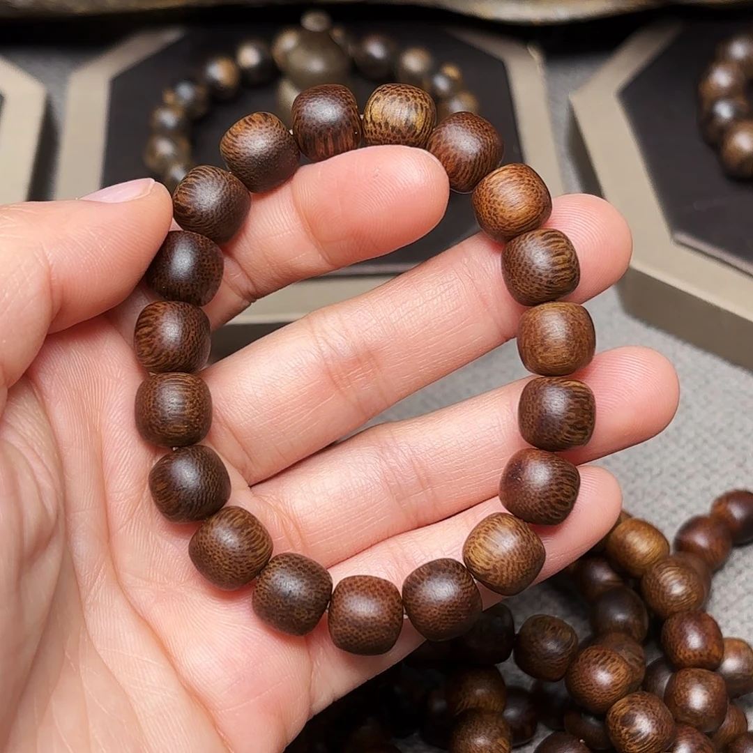 手串沉香越南芽庄紫棋14mm单圈