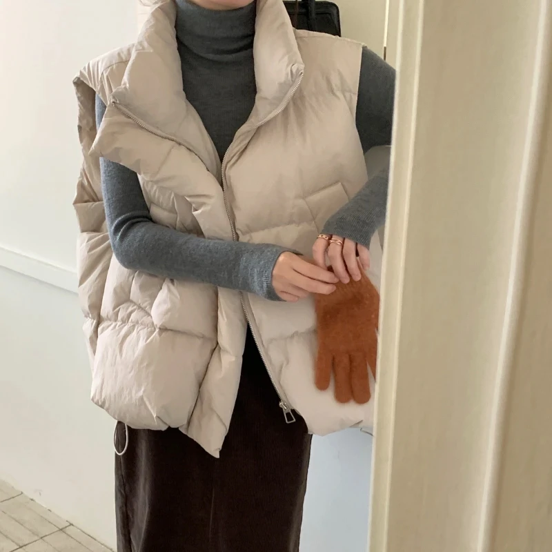 高级感加厚立领棉短马甲外套女2026秋冬新款时尚保暖百搭坎肩