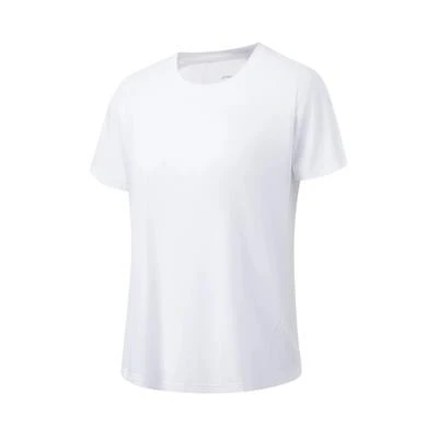 李宁女子2024夏新款健身反光冰感透气舒适宽松圆领短袖T恤ATST222