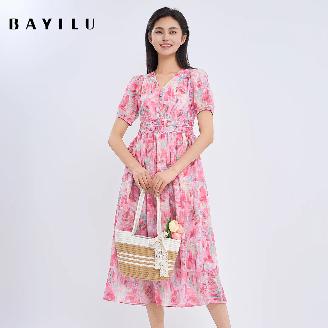 【品牌】芭依璐2025夏季新款连衣裙90L7522