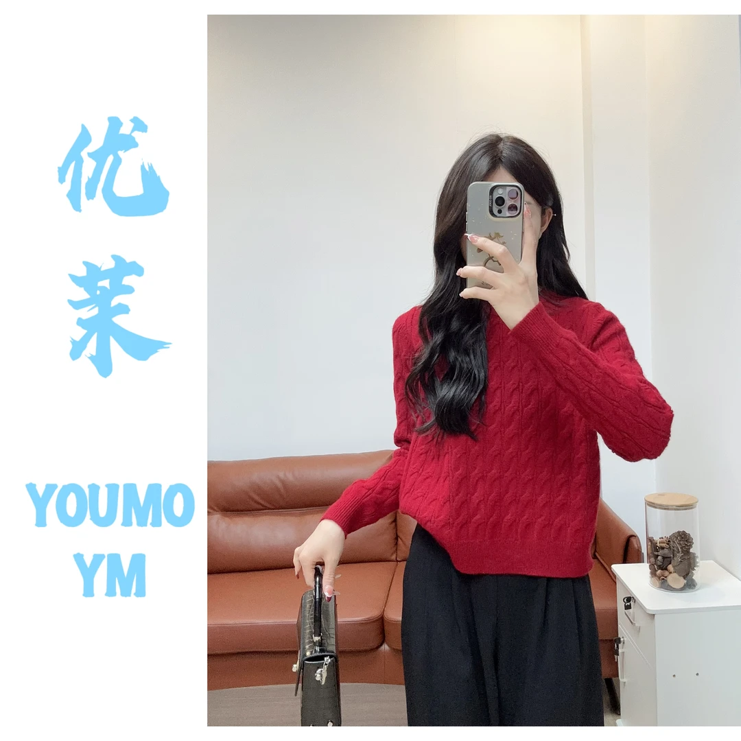 优茉YOUMOYM【新款羊毛浣熊】品质羊毛衫春天必备