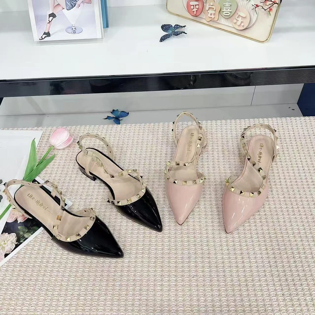 21239 新款法式时尚气质百搭粗跟包头凉鞋