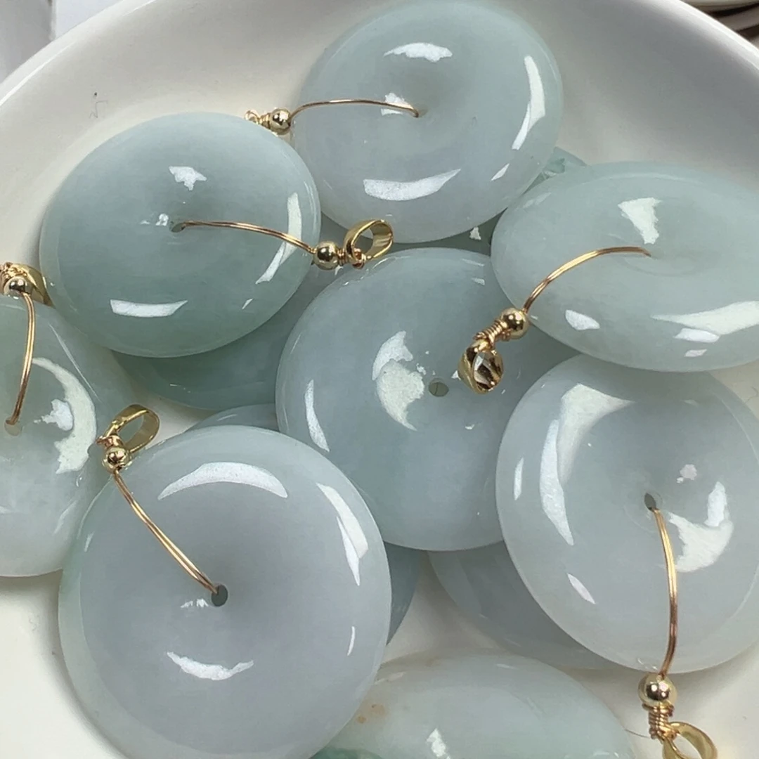 翡翠散珠翡翠大平安扣一个可挑