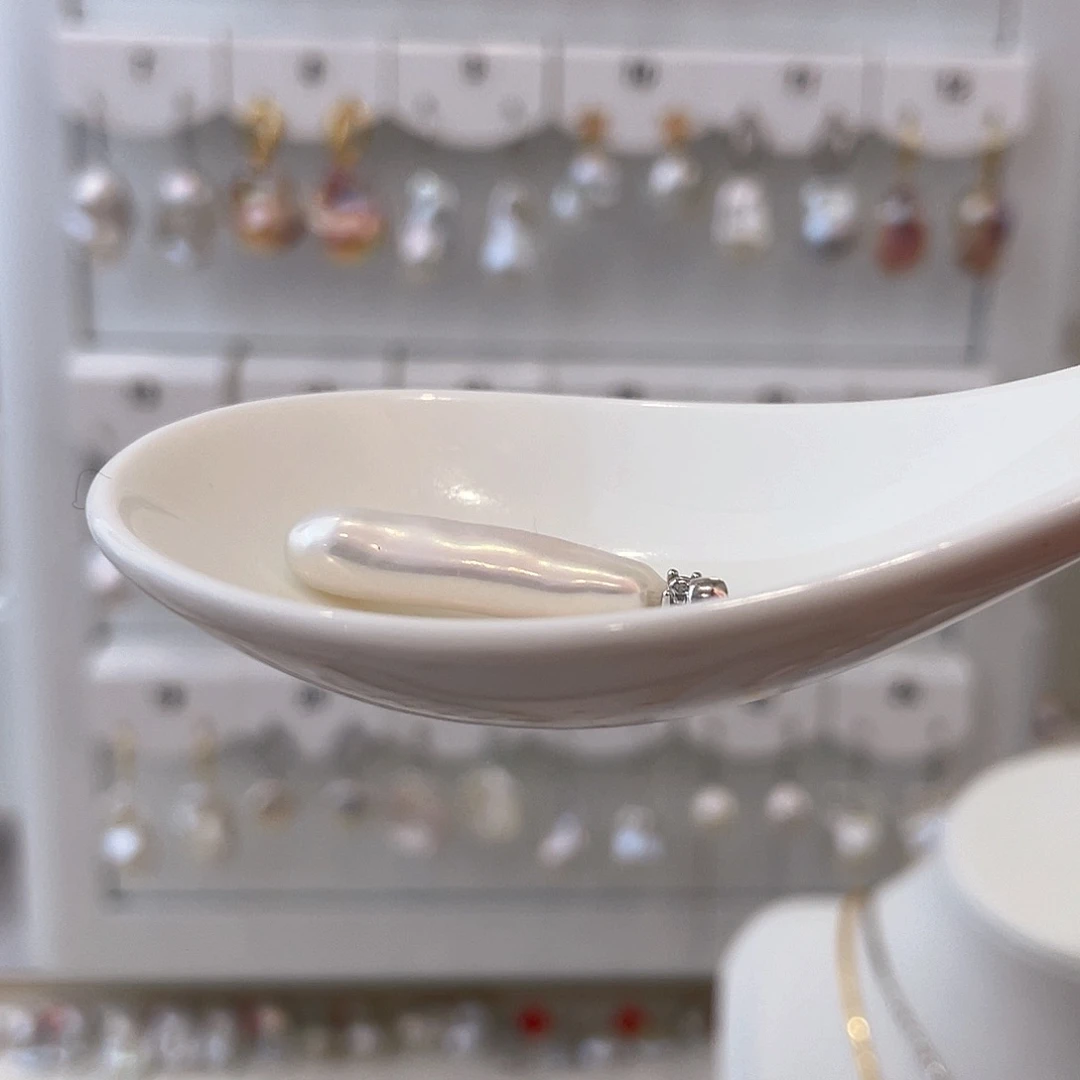 淡水珍珠颈饰银S925镶嵌乘*