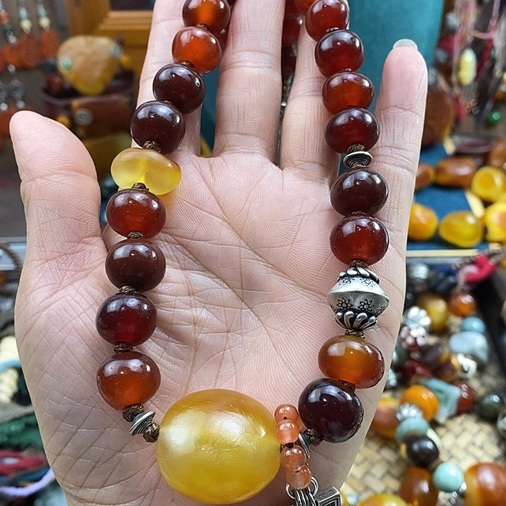 未镶嵌项链蜜蜡项链