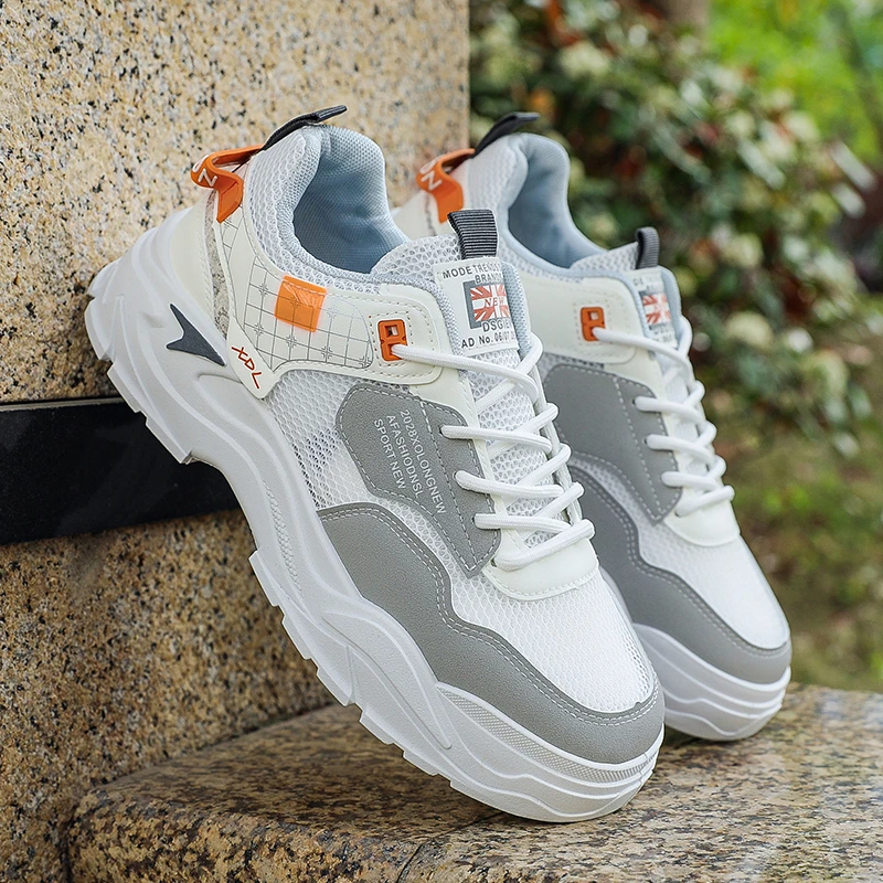 2025秋季新款百搭透气镂空网鞋男士休闲运动单鞋时尚潮流韩版男鞋