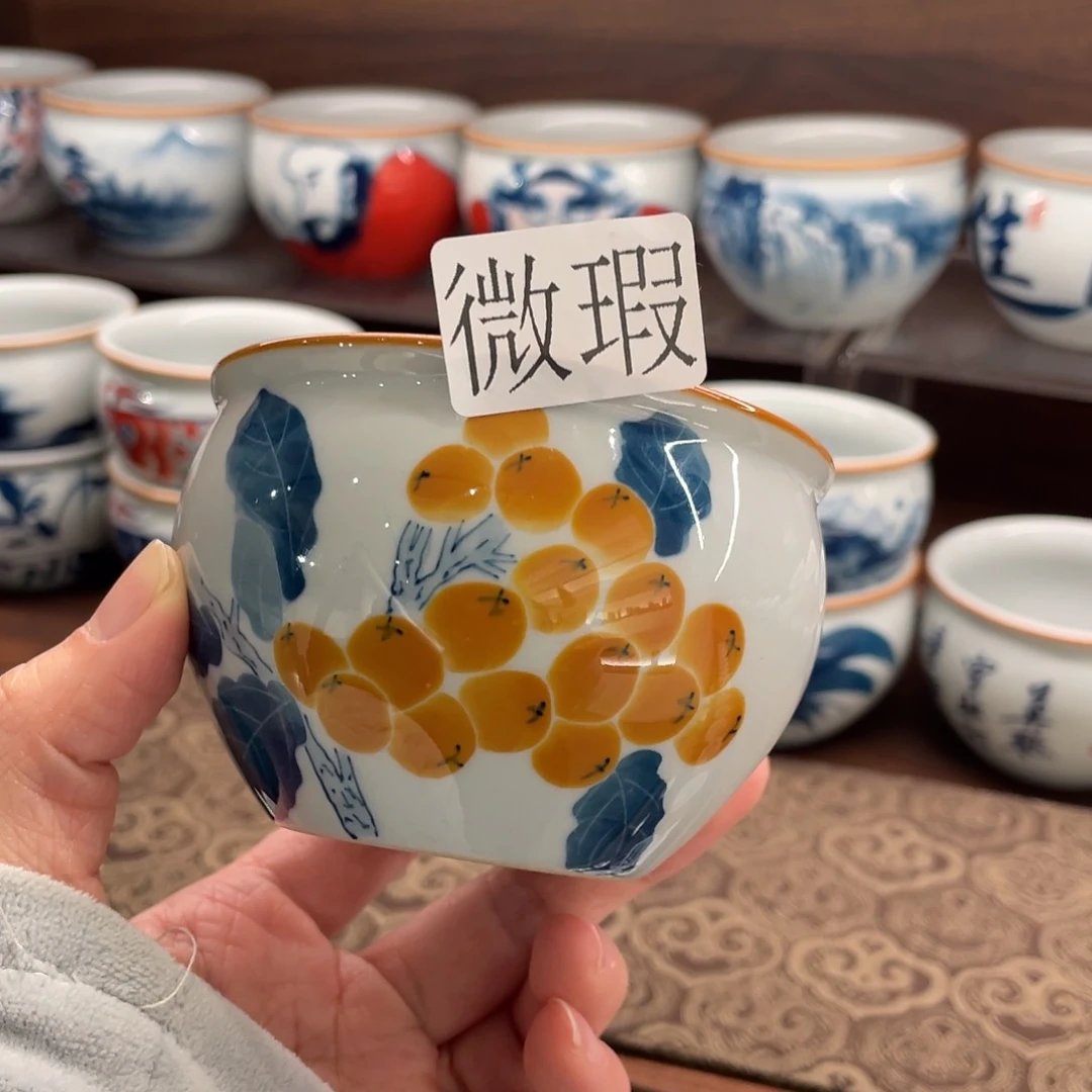 微瑕釉下彩纯手绘