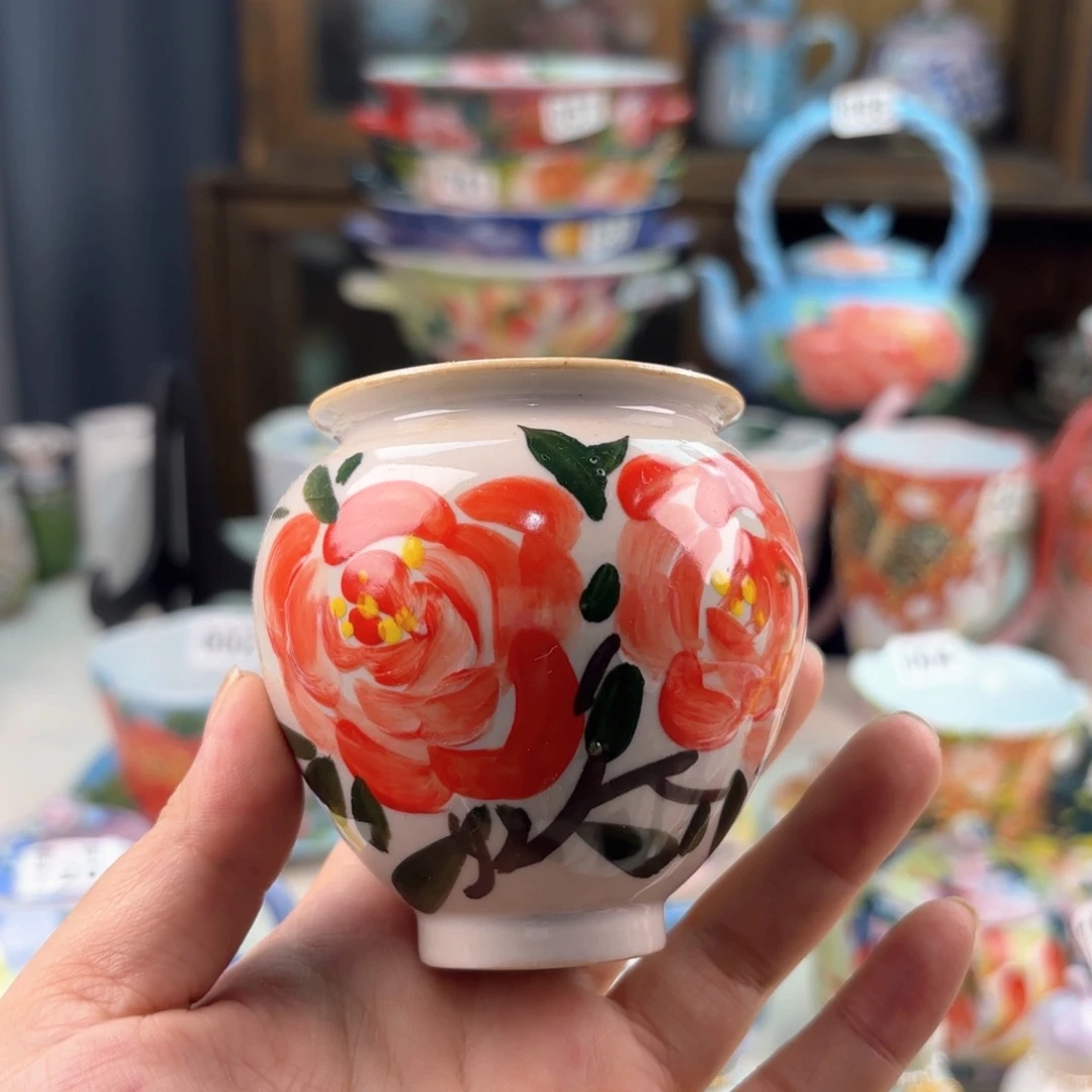 景德镇手绘高温釉下彩陶瓷茶具