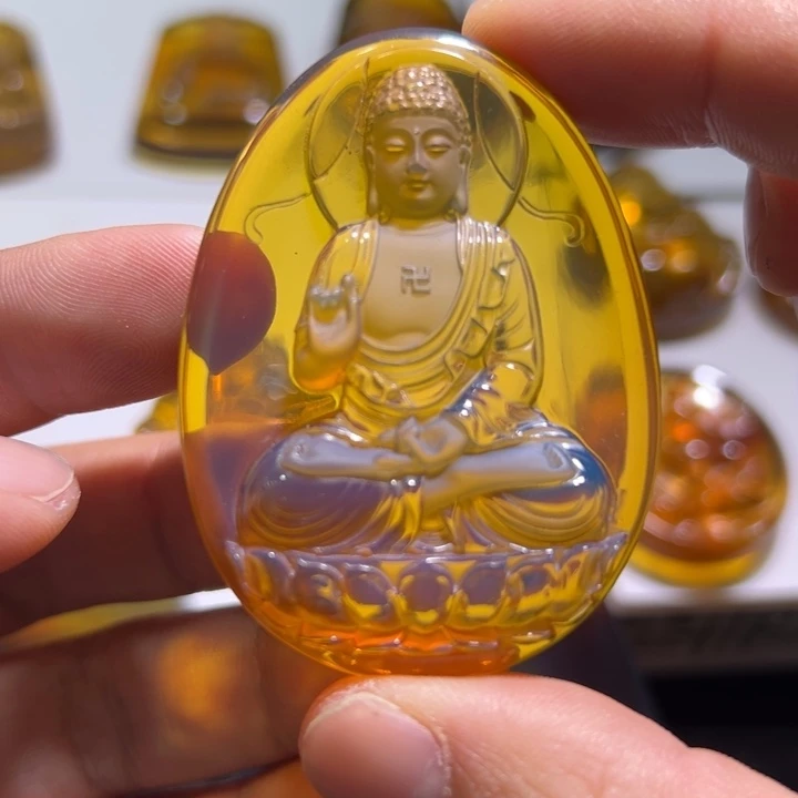 琥珀颈饰未镶嵌琥珀吊坠18.6克