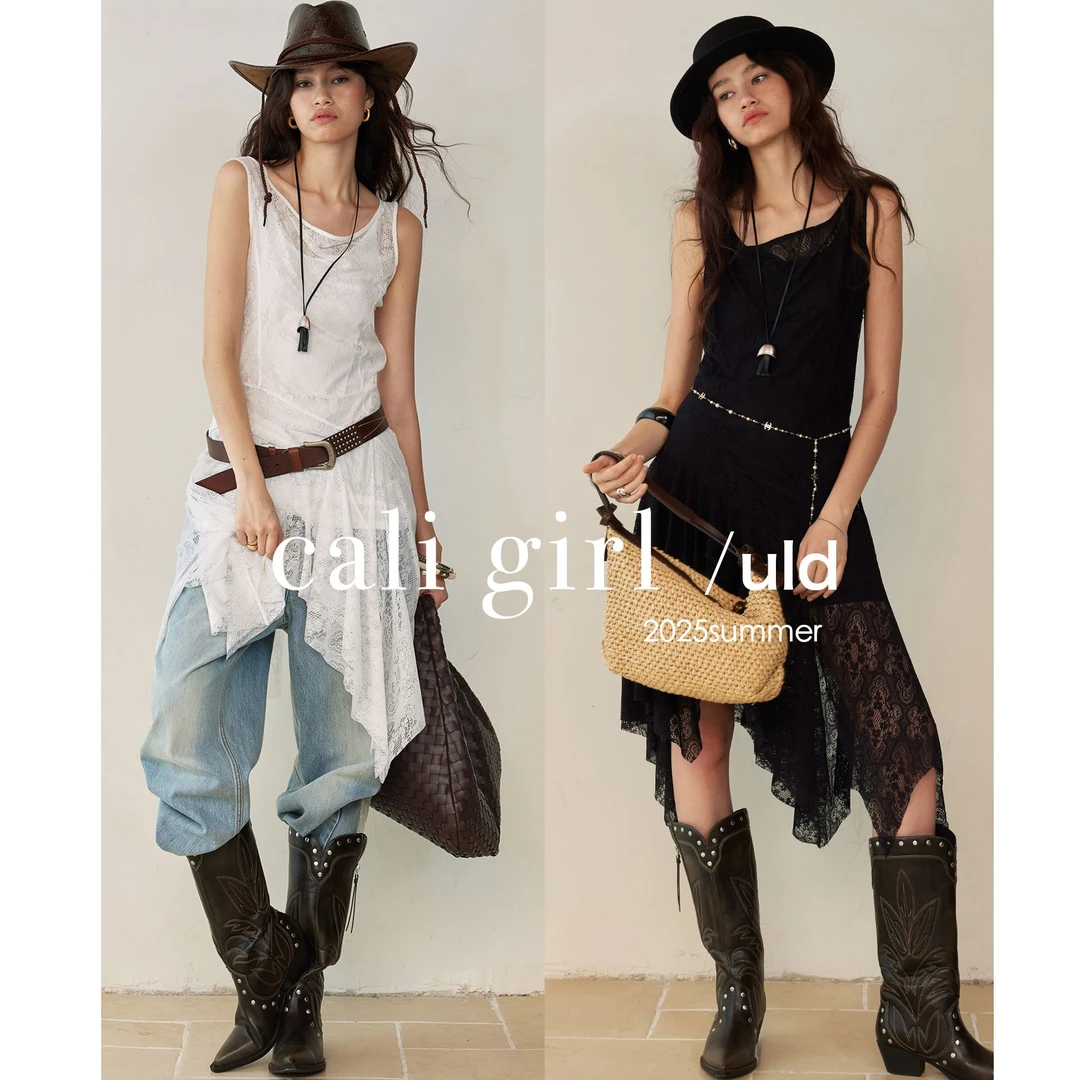 ULD/Cali-girl重磅全身空气镂空蕾丝多种穿法夏季空气感连衣裙