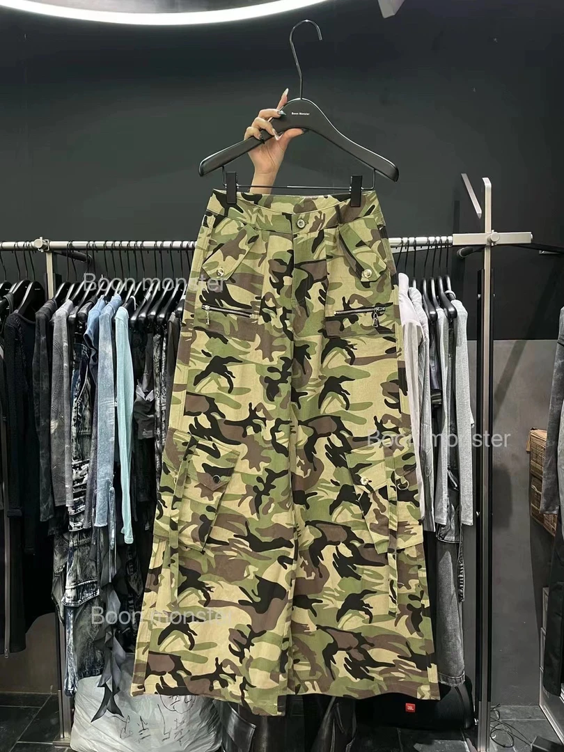 DAJIBOCOSY【就爱迷彩】阔腿迷彩A子版型迷彩裤修饰腿型显瘦新款