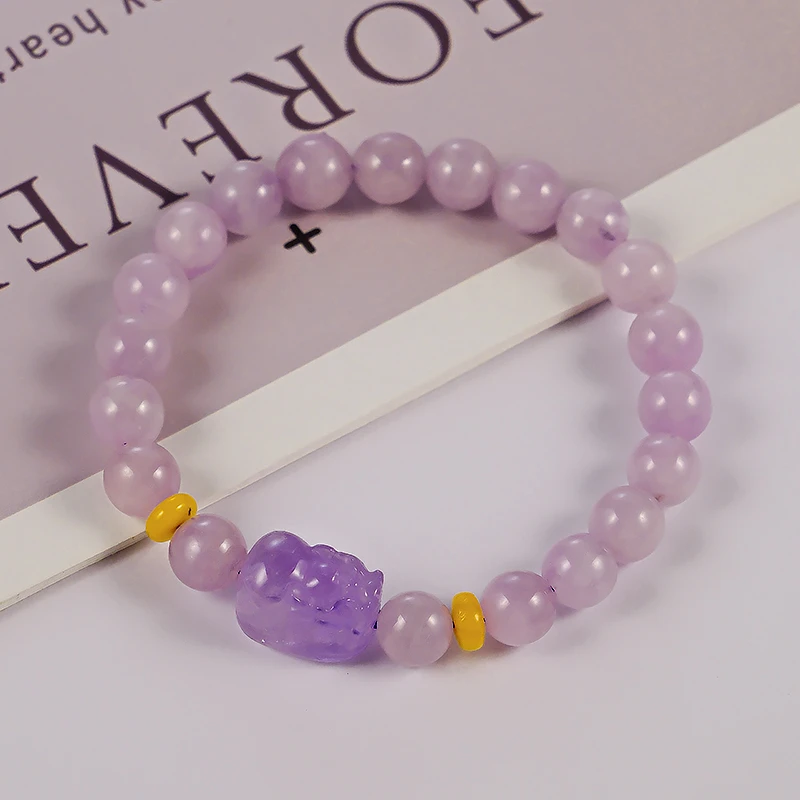 原创设计款紫锂辉单圈手链多样性发一-6700