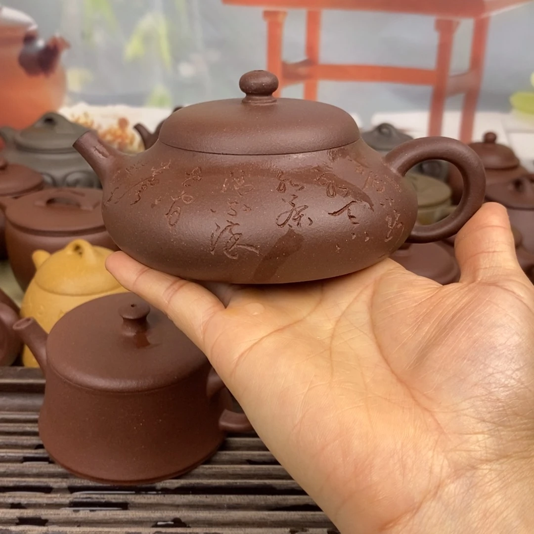 茶壶紫砂风釉200羊角山紫泥