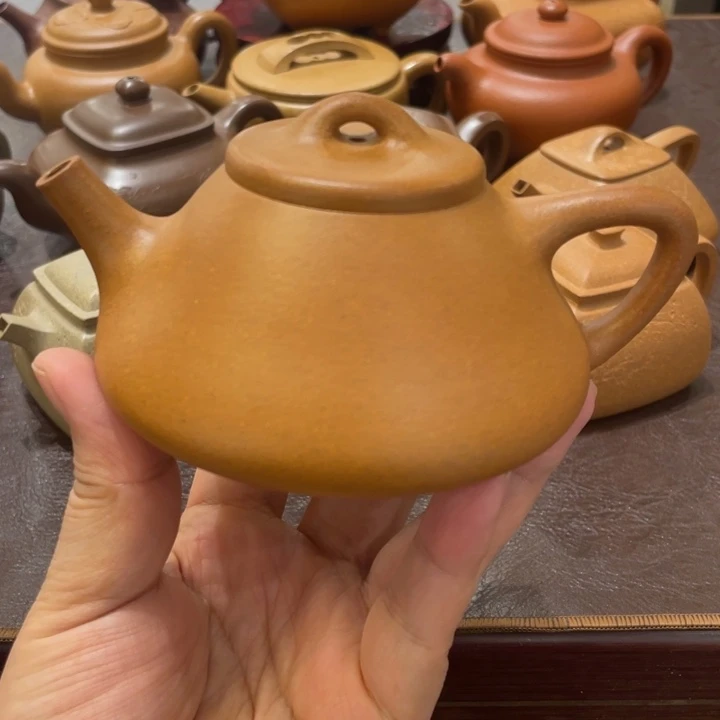 紫砂茶壶老宕口黄金段