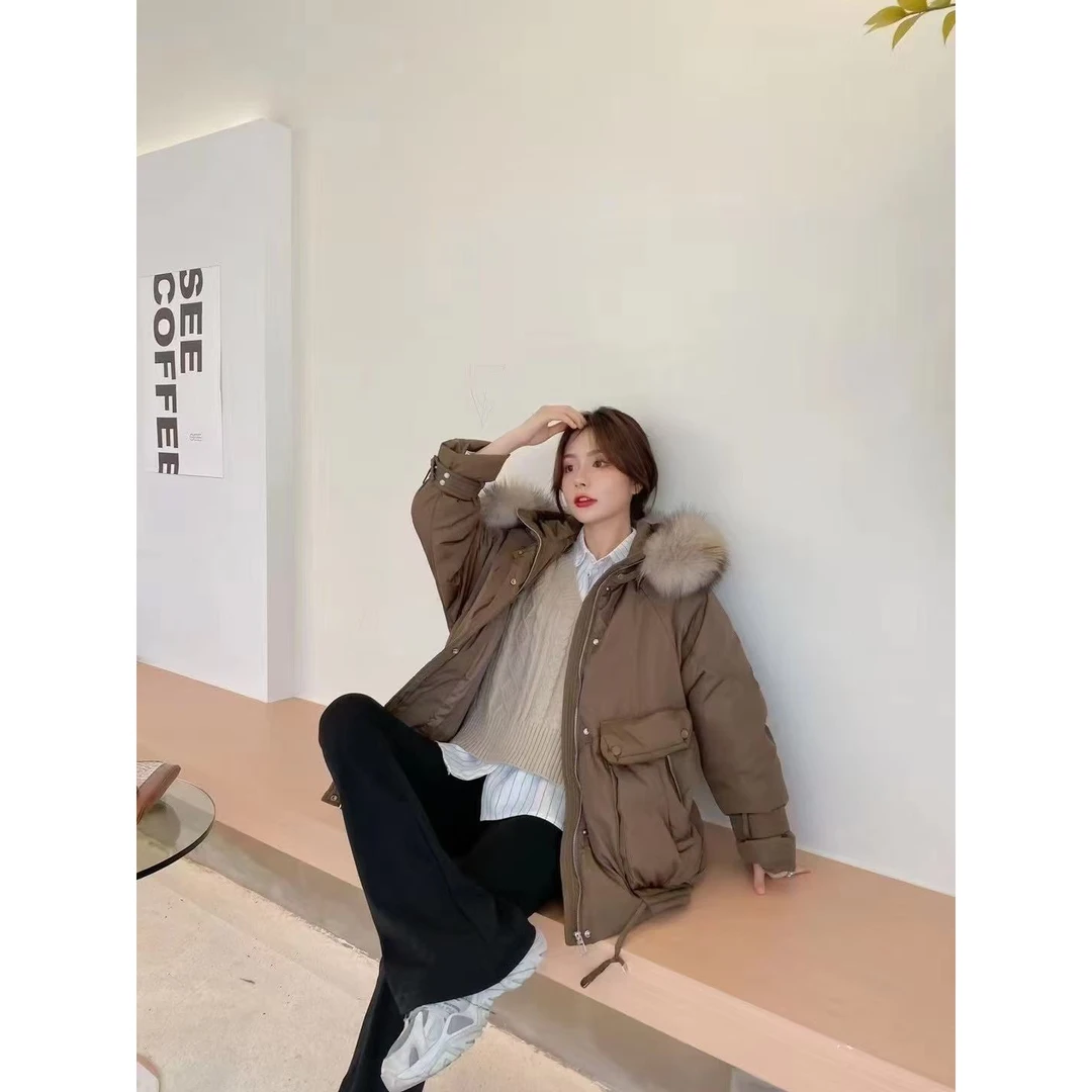 1146 高级感羽绒服女冬季加厚外套2025新款韩版休闲防寒服