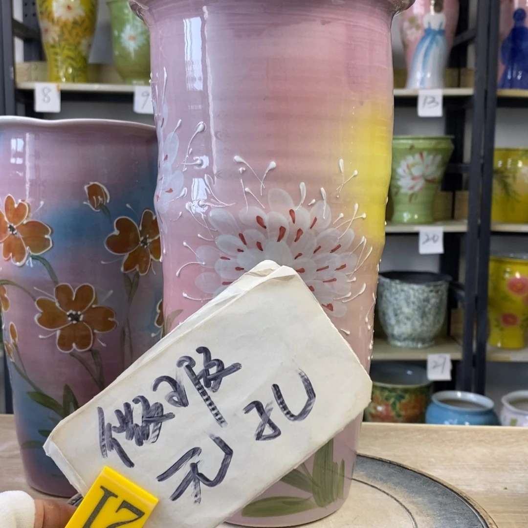 景德镇手工手绘陶瓷花盆