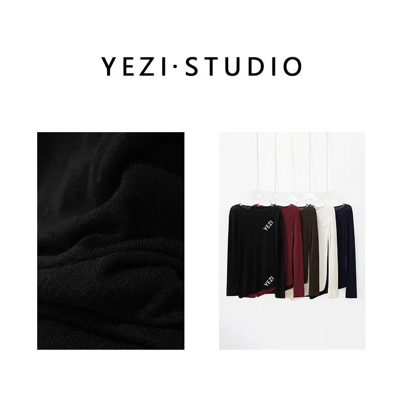 【温柔已至】纯羊.毛一字领不规则衣摆修身多色针织衫25318050