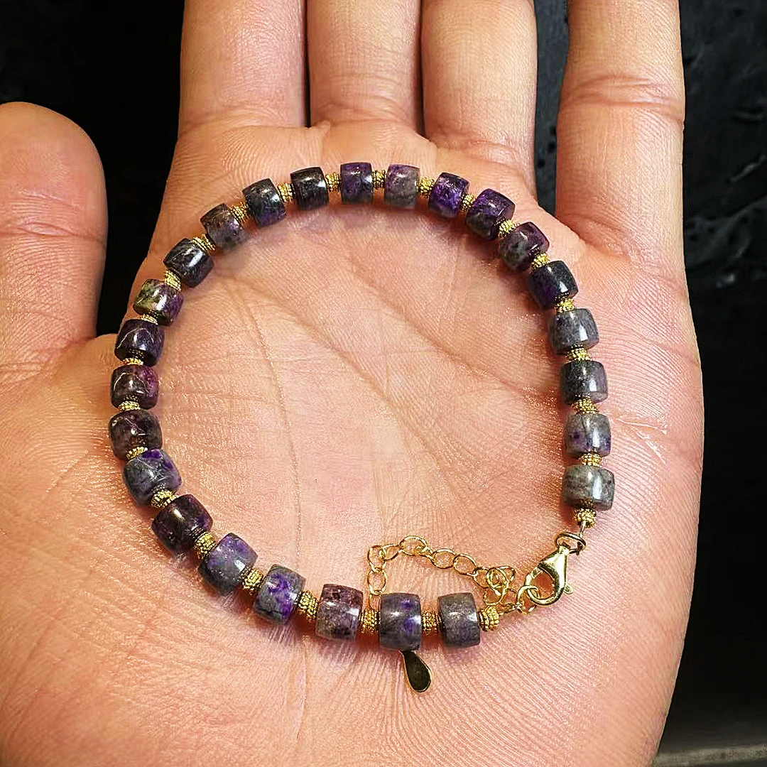 【皇后甄选】 C011105 辰砂DIY泥地樱花紫手链-多样性发一