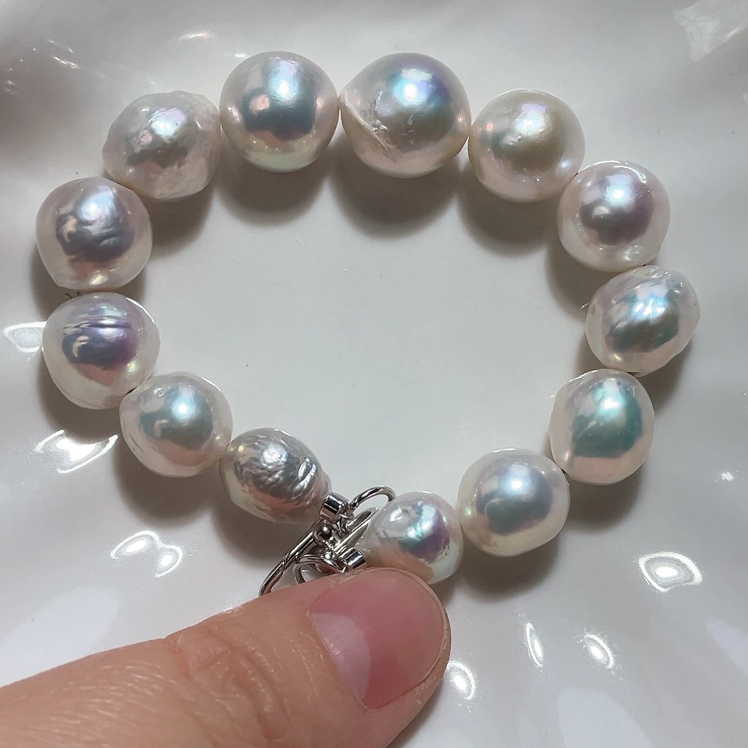 淡水珍珠手绳银S925镶嵌